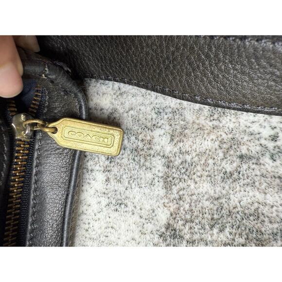 VTG COACH BROWN Green SONOMA SOFT BUCKET NATURAL GRAIN SHOULDER BAG Saddle 90’s - Picture 6 of 11